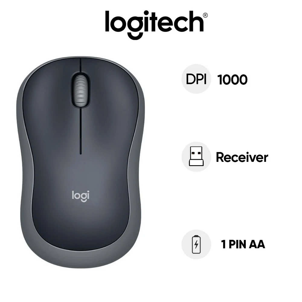Chuột máy tính không dây Logitech B175 (Đen)