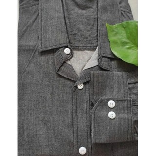 Áo Sơ mi nam denim xanh đen