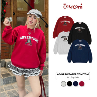 Áo Sweater Nỉ Lông Cáo Tom Tom Bycamcam Form Rộng Unisex Nam Nữ Phong Cách Âu Mỹ ASWD060