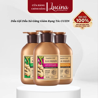 Dầu Gội Dầu Xả Gừng Giảm Rụng Tóc CUZIN Kiểm Soát Dầu Nhờn Giảm Gàu Kích Thích Mọc Tóc LUCINA COSMETICS