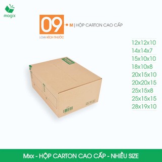 M - Combo 20 hộp carton Cao Cấp - Nhiều size - Thùng carton, hộp đóng hàng, hộp gói hàng