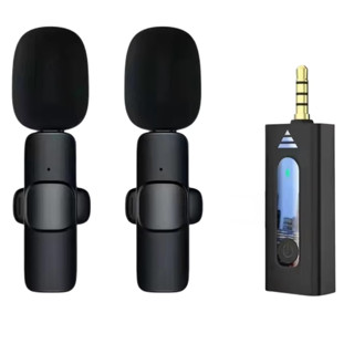 Micro Thu Âm Không Dây K35 AUX 3.5mm 1 mic 2 mic giảm ồn lọc âm chuyên nghiệp cho Điện Thoại PC Laptop