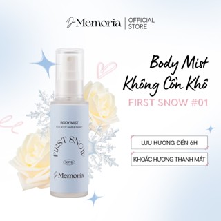 Body Mist Xịt Thơm Cơ Thể De Memoria Không Cồn Khô 50ml - Mùi #01 First Snow Hương Hoa Thanh Mát