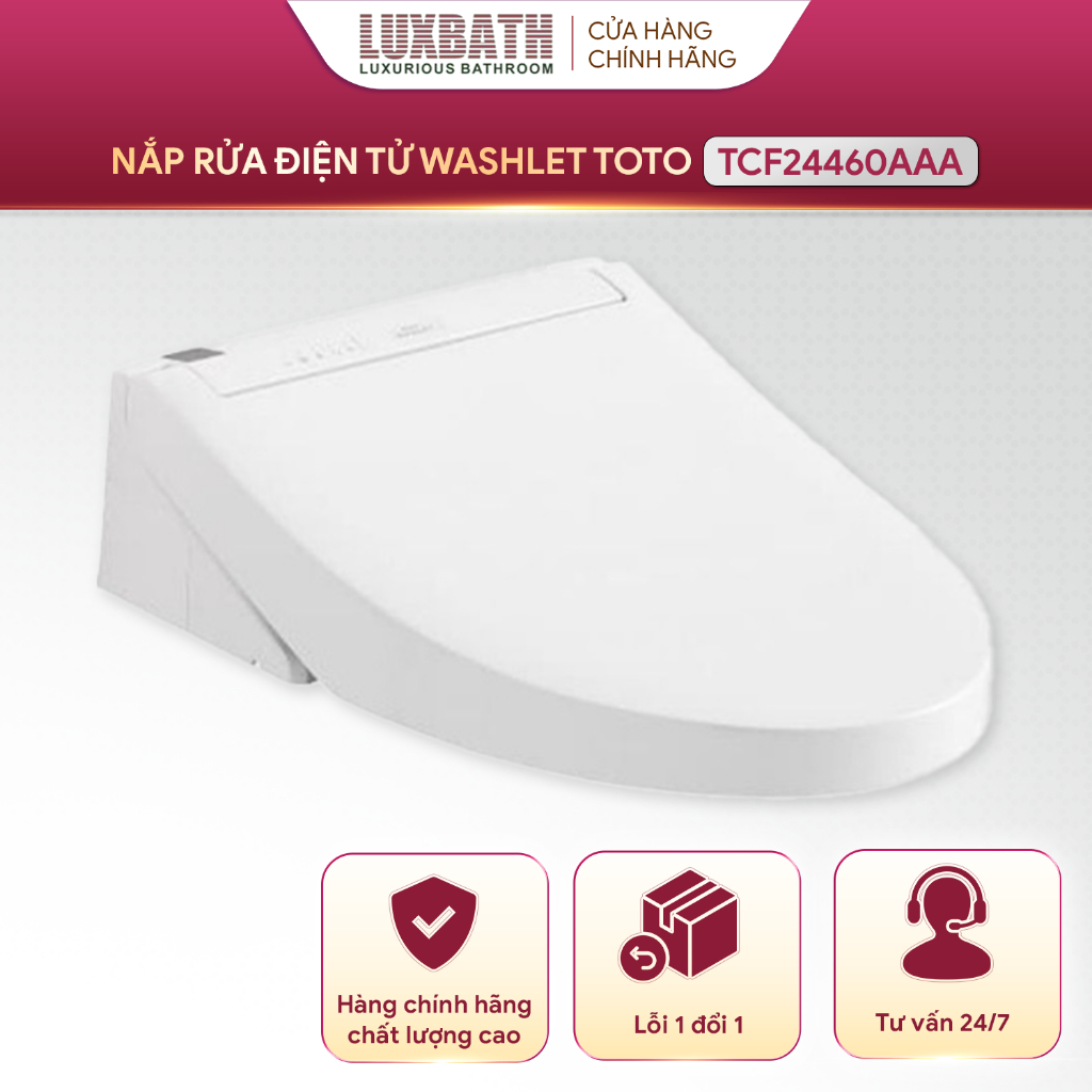 Nắp Rửa Điện Tử TOTO TCF24460AAA - Nước ấm, Điều khiển Từ Xa, Trắng