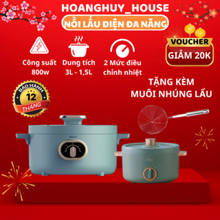 Nồi lẩu điện đa năng có lớp chống dính đa năng công suất lớn và tiên ích bảo hành 12 tháng