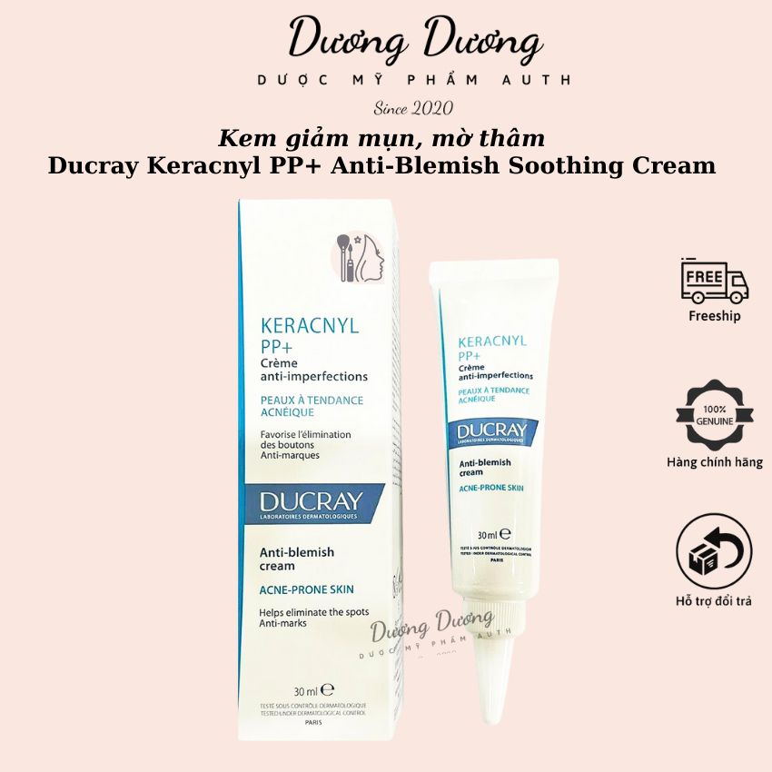 Kem dưỡng giảm mụn DUCRAY Keracnyl PP+ Anti-Blemish Cream 30ml Hàng công ty