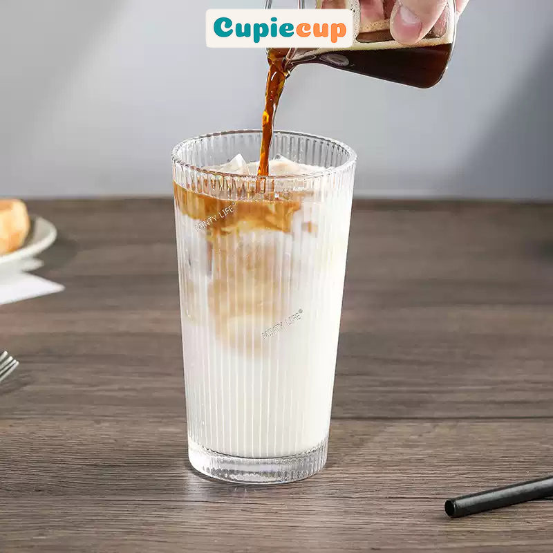 Cốc Thủy Tinh Vân Tăm Chịu Nhiệt, Cốc Cafe Giá Tốt Phong Cách Hàn Quốc CTT024