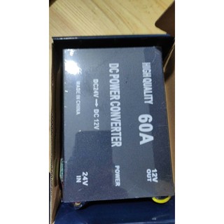 Bộ Chuyển Đổi Nguồn Điện Từ 24v Sang 12v: 60A,Cho Xe tải, xe công trình. 2 Quạt tản nhiệt