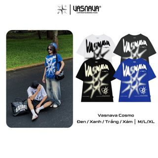  Áo Thun Vasnava Cosmo- Cotton Nam Nữ Unisex Tay Lỡ Oversize Cổ Tròn Top Trend 