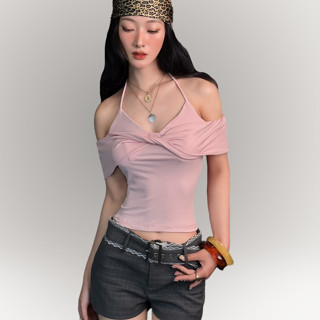 Áo Trễ Vai Xoắn Ngực Phối Dây Cột Yếm Nana Top AIAI OFFICIAL