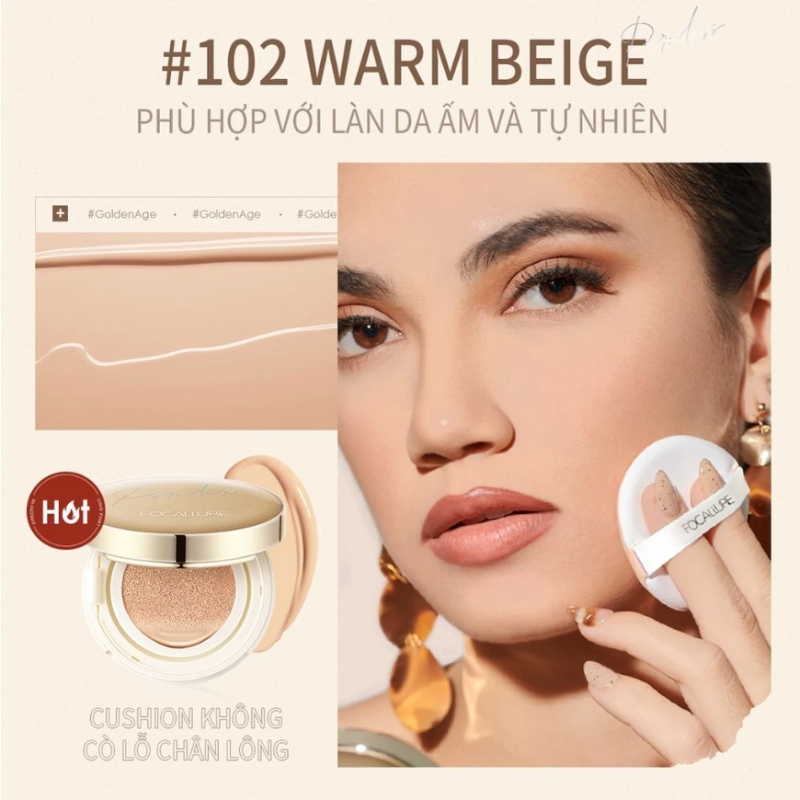 Cushion Focallure BB Phấn nước che khuyết điểm, không bết dinh, chống thấm nước 12g (FA 198)