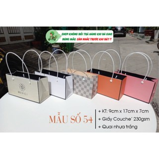 50 cái - Túi giấy mini size 17x9x6 đựng mỹ phẩm, phụ kiện, 3 hũ yến chưng - Mẫu số 54
