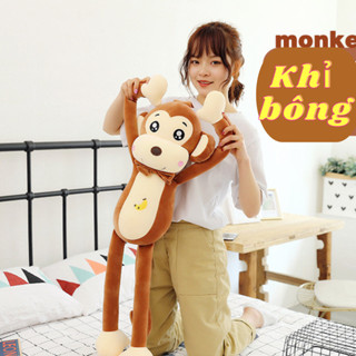  Gấu Bông Con Khỉ Tay Dài Bụng Thiêu Qủa Chuối Đáng Yêu Gấu Bông Khỉ Monkey Cute Cho Bé 