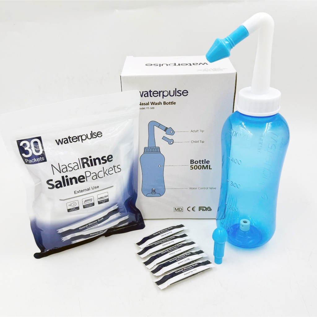 [HCM] Bình Rửa Mũi Water Pulse Giúp Làm Sạch Khoang Mũi, Loại Bỏ Bụi Bẩn, Phấn Hoa, Trị Viêm Xoang