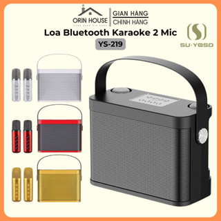 Loa Bluetooth Karaoke YS 219, Kèm 2 Mic Không Dây, Thay Đổi Tone Giọng, Bass Cực Căng, Âm Thanh Chất Lượng
