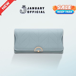Ví nữ dài đựng tiền cầm tay hoạ tiết xinh xắn nhiều ngăn cao cấp January GC82