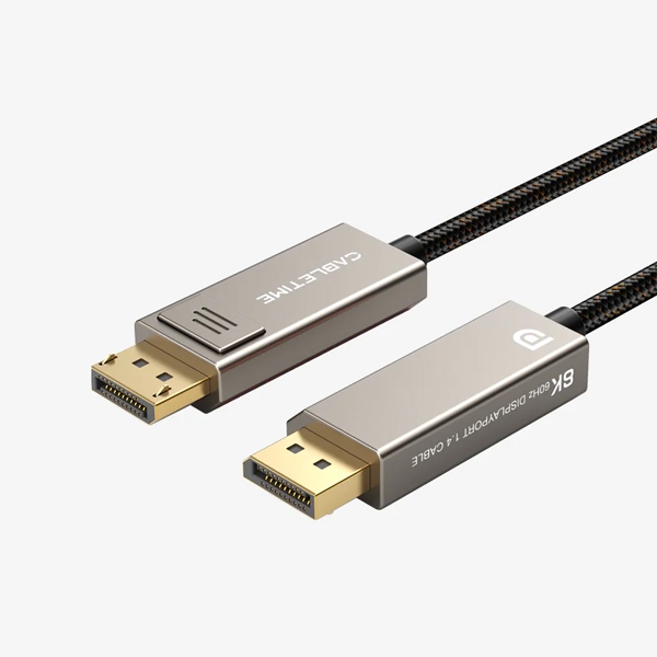 CÁP 8K60Hz DP 1.4 1. PORT：DP NAM VÀNG MẠ 2. ĐỘ PHÂN GIẢI ：8K60Hz 4K144Hz MAX 3, chiều dài: 2m, 3m