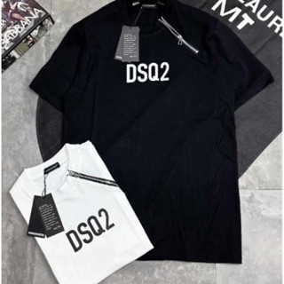 Áo Phông Nam Nữ DSQ khóa Siêu Nét - Áo Thun Nam Nữ D S Q Phối Khoá Viền Vai Phong Cách Thời Trang 2023