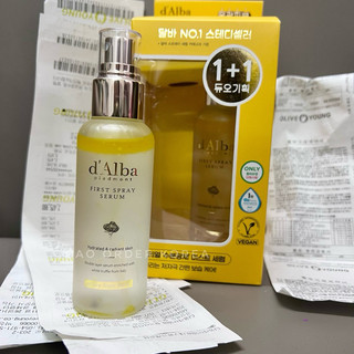 [bill olive young] Serum dạng xịt khoáng D'Alba căng bóng da The First Spray Serum 100ml- Tách set nobox