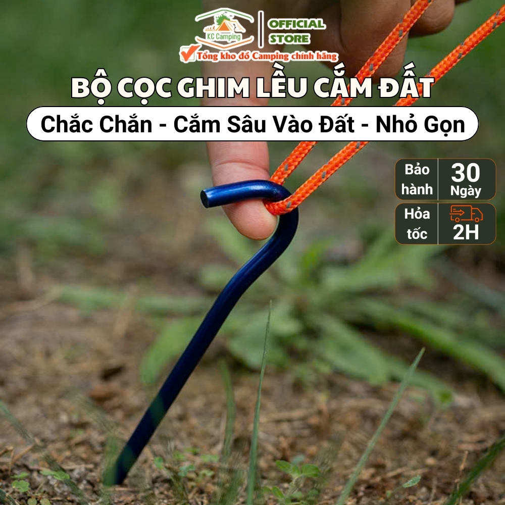Đinh Ghim Lều Đinh Ghim Tăng Bạt Camping Nhôm Siêu Nhẹ Chắc Chắn Chống Gió, Cọc Lều Dùng Cho Camping