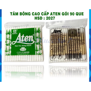 Combo 12 gói tăm bông thân trúc ATEN kháng khuẩn