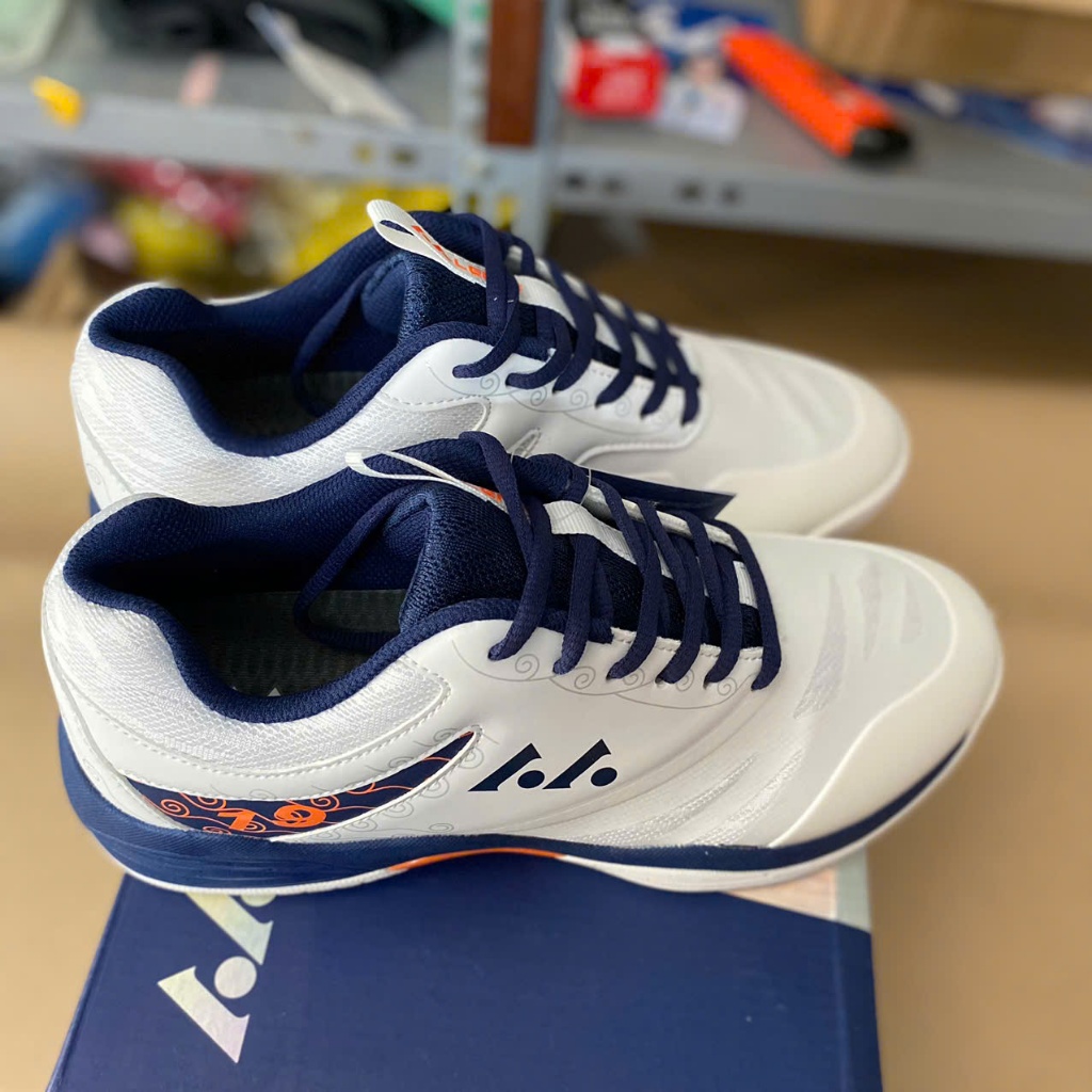 Giày cầu lông nam Lefus L019 màu trắng xanh