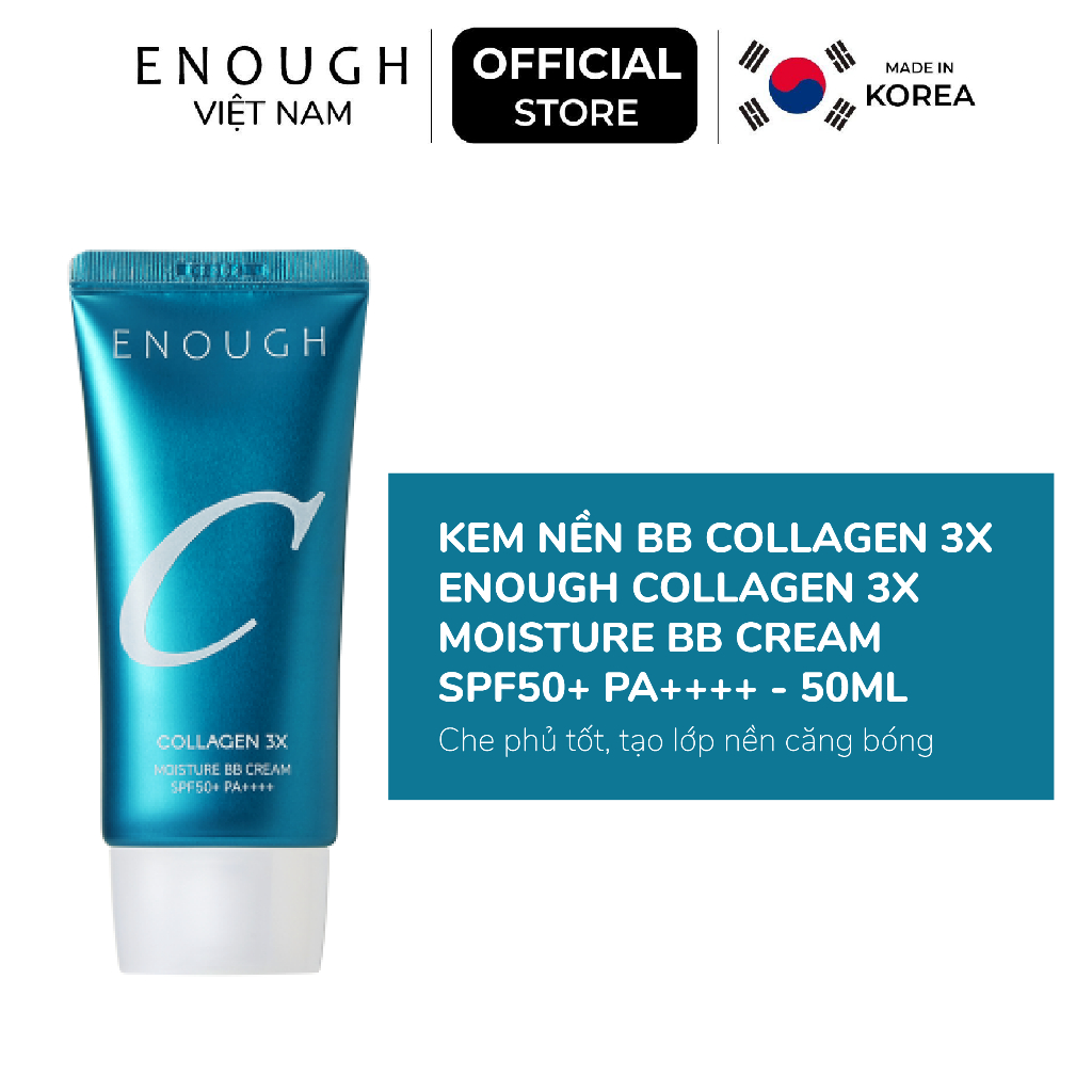 Kem Nền BB Collagen 3X Enough Collagen 3X Moisture BB Cream SPF50+ PA++++ 50ML