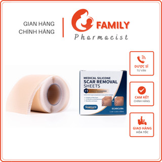 Miếng dán sẹo dạng cuộn Scarcura Medical Silicone Scar Sheets - Ngăn ngừa và loại bỏ sẹo lồi, sẹo phì đại