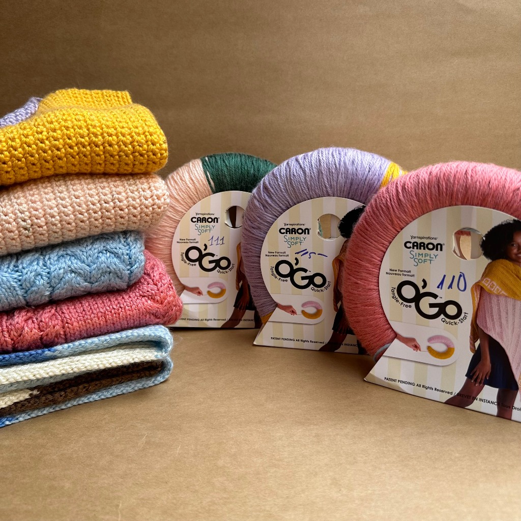 Len loang Caron O'GO Simply Softy, 141g - 228m, Chou.ihandmade dùng đan móc