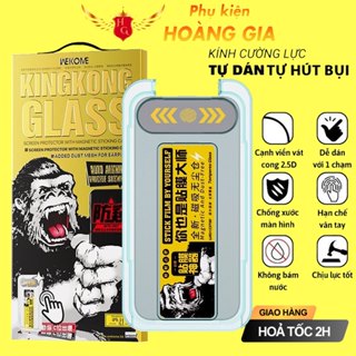 Cường Lực KingKong iPhone tự dán tự hút bụi Chống Nhìn Trộm iP 15 pro max 17 Pro max 16e 16 pro max 14Promax 13 12 11