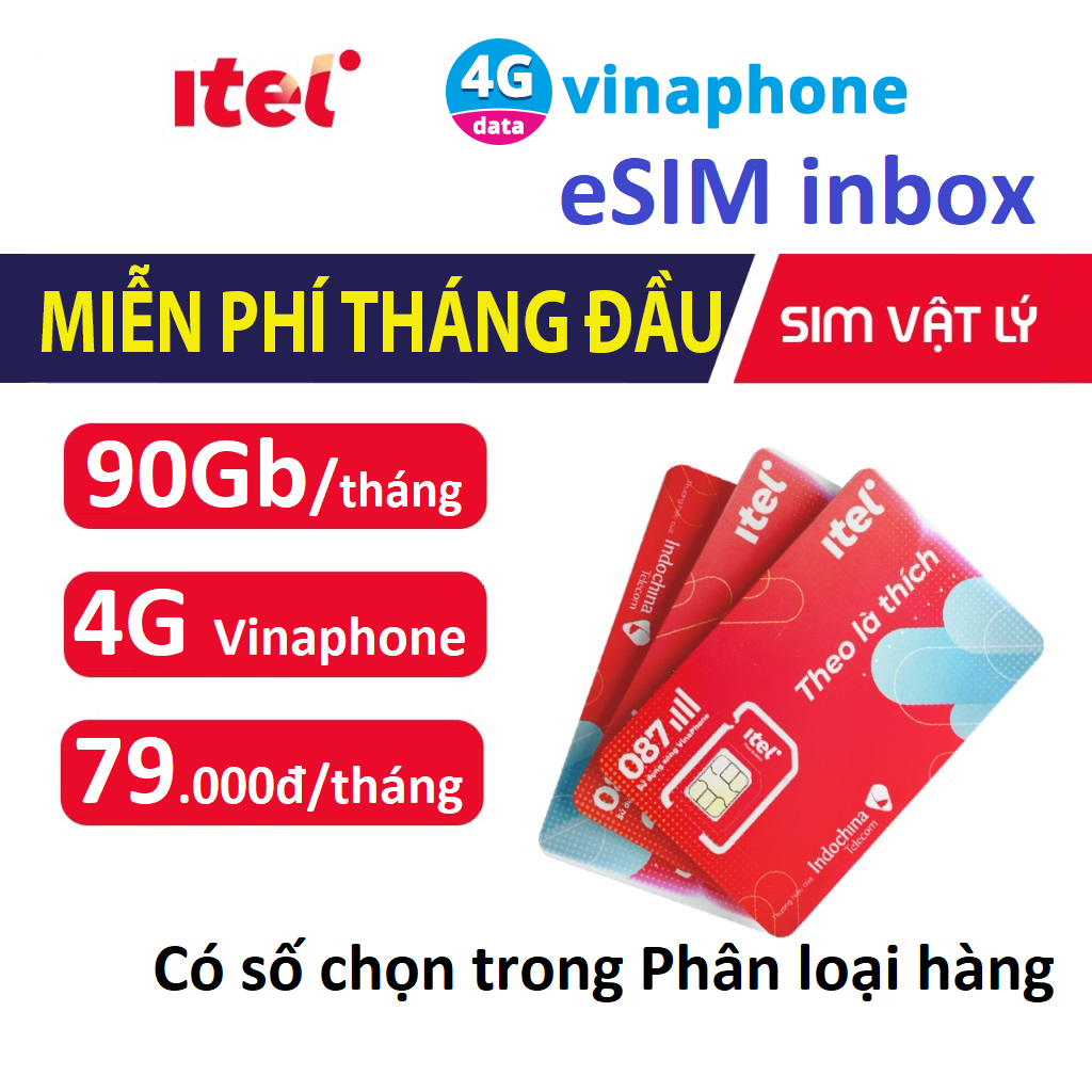 SIM iTEL MAY 4G VINAPHONE [Miễn phí 1 tháng], Sim MAY89 Gọi VINAPHONE Miễn phí
