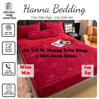 Ga Gối Nỉ Nhung Mịn 4 Món Markcross Thiên Nga Mềm Mịn, Ấm Áp (Hàng chuẩn nhập khẩu chính hãng) kèm vỏ ôm có khoá kéo.