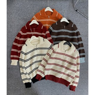 Áo len chất dày dặn cổ bẻ khoá kéo URATV