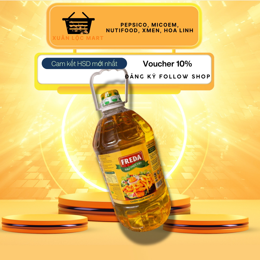 Dầu Ăn 5 Lít, Dầu Ăn Giá Rẻ Freda Can 5L