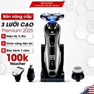Máy cạo râu đa năng 3 lưỡi kép SHANEN, Tỉa lông mũi tiện lợi, Cạo cực sát, êm, chống nước tuyệt đối