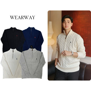 ( Mở Bán ) Áo Len Ngựa Half Zip Vặn Thừng By Wearway Chất Len Lông Thỏ Loại 1 Nam Nữ Menswear