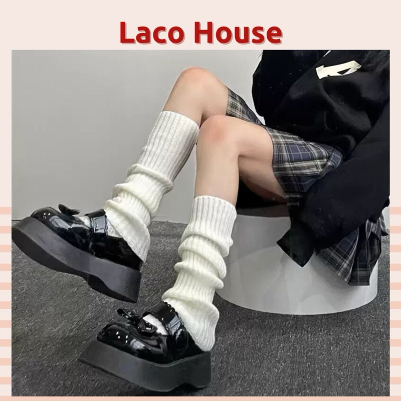 (Hàng loại dày) Tất ống dệt kim phong cách Lolita Y2K nhiều kích thước 🌷 Vớ nữ cao cổ TAT23