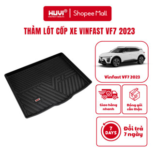  Thảm lót cốp xe Vinfast VF7  2023-hiện tại  nhựa TPE đúc 3D chính hãng HUVI Việt Nam 