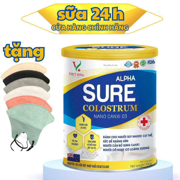 Sữa Alpha Sure Colostrum Nano Canxi D3 - Tăng Cường Sức Khỏe và Hỗ Trợ Xương Khớp Vững Chắc