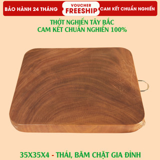  Thớt gỗ nghiến đá Tây Bắc hình tròn chữ nhật size 25-30 để cắt Cam kết không nứt không mủn 