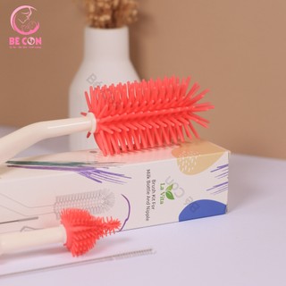 Bộ cọ bình sữa, núm ti Silicone Mother-K