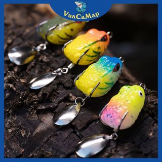 Mồi giả câu cá , mồi giả ếch cao cấp loại 3gr và 8gr có tua, móc giấu kỹ siêu bền - vua cá mập