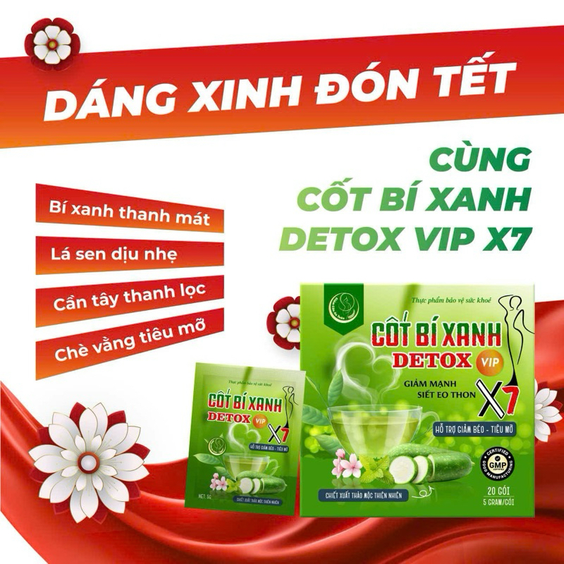 (Chính Hãng) COMBO 2 HỘP CỐT BÍ XANH DETOX