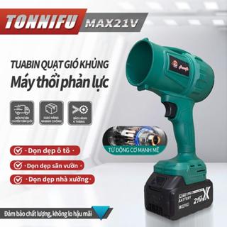 Máy Thổi Phản Lực Turbofan Không Dây Tonnifu, Quạt Thổi Lá, Máy Thổi Bụi 910, Chân Pin Phổ Thông 910 Cam Xanh Lam Đỏ