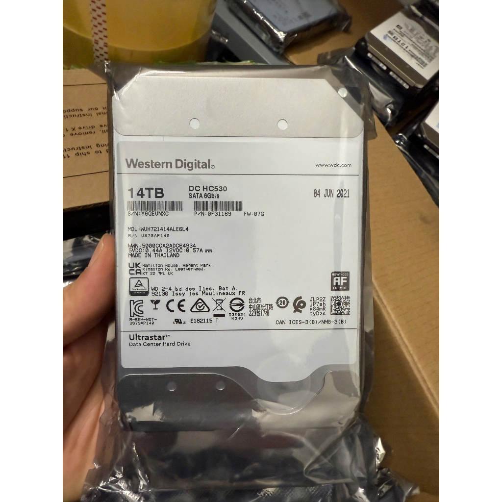 [HDD, Ổ CỨNG SIÊU LƯỚT]WD ultrastar 12TB,14TB,16TB dùng từ vài chục giờ đến ~ 1k giờ