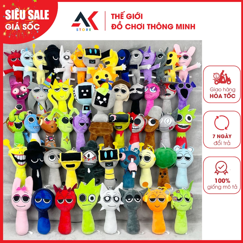 Đồ Chơi Nhồi Bông Sprunki Incrediblebox Trò Chơi Kinh Dị Búp Bê Hoạt Hình Nhồi Bông Vineria Pinki Simon Quà Tặng Cho Bé