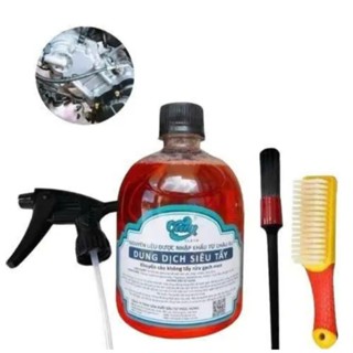 [Tặng vòi xịt] Nước rửa xe không chạm Ocean Clean Đỏ 500ML tẩy lóc máy, đầu bò xe - kèm phụ kiện