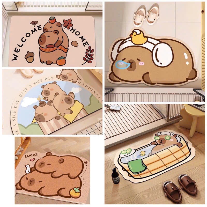 Thảm chùi chân silicon - Thảm chân hình thú cute