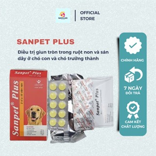 SANPET PLUS Viên Tẩy Giun Tròn và Sán Dây ở Chó ( từ 3kg trở lên )