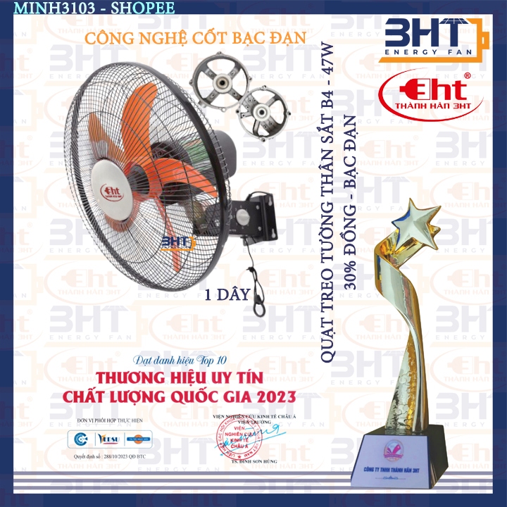 QUẠT TREO CÔNG NGHIỆP THÂN SẮT B4-47W -3HT